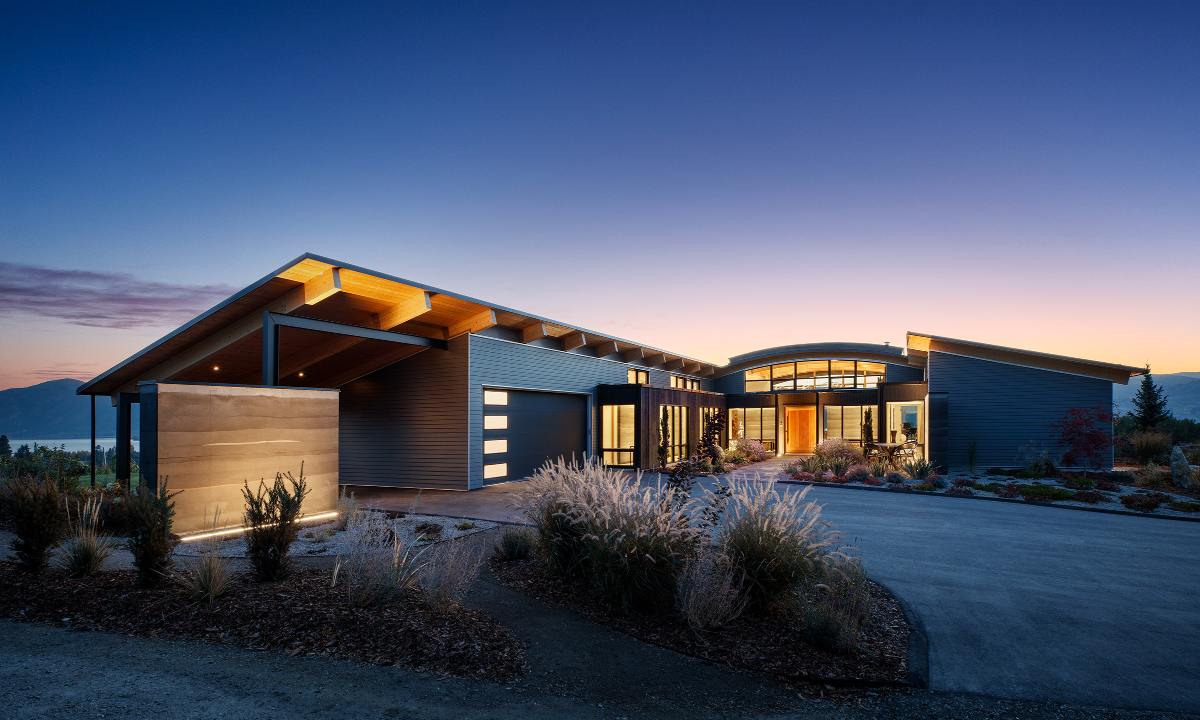 All Elements Estate Jagged Ridge Winery Exterior Twilight